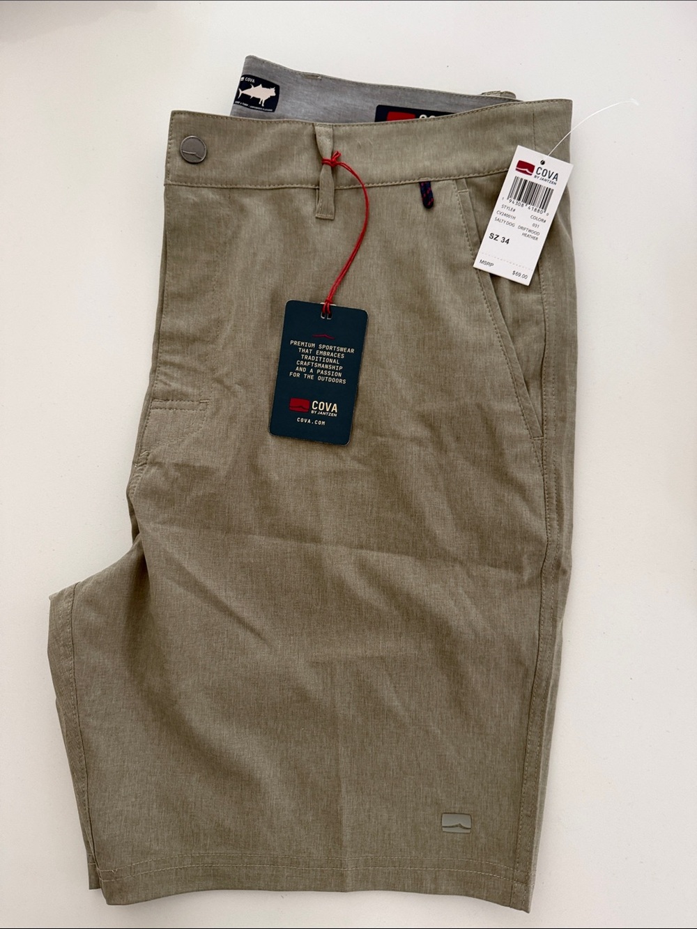 Cova Men's Olive Chino Shorts - Casual Stretch Chinos